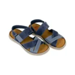 Sandalias de Piel Hombre Cruzada Velcro Zen 679005