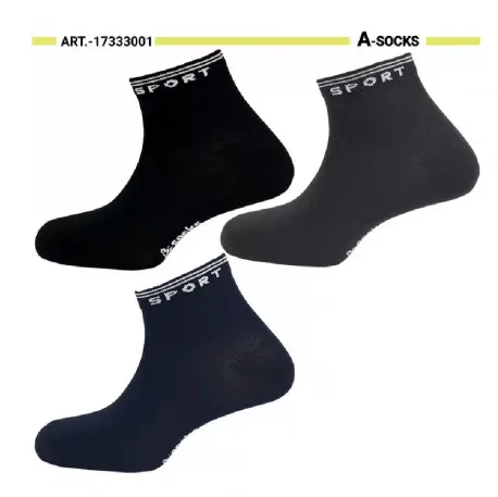 Calcetin Mujer y Hombre Algodon Tobillero A-socks 17333001