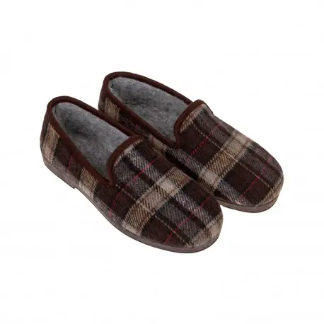 zapatillas casa cuadros hombre - Alcalde 4000
