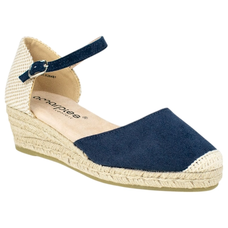 Alpargatas de Esparto con Cuña Baja y Pulsera para Mujer - Amarpies ACX26481