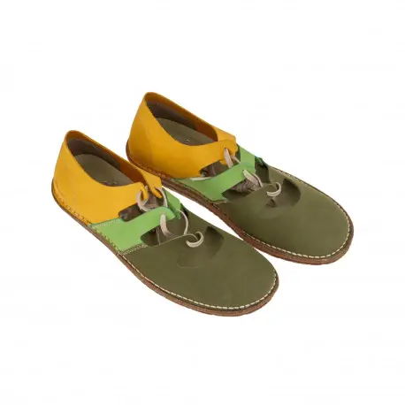 Zapato Plano Mujer Piel Nobuk Combinado Atxa 22021