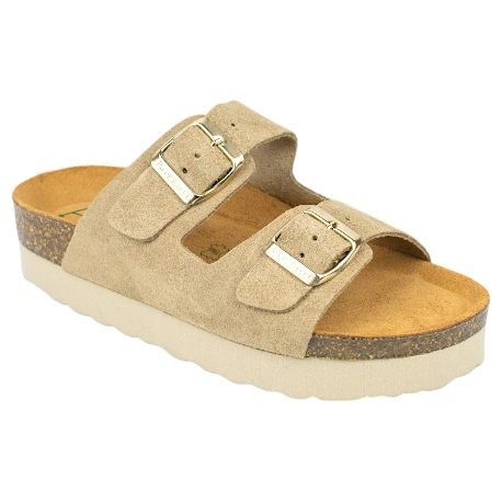 Sandalias 2 hebillas Mujer en piel - Autenti 11097