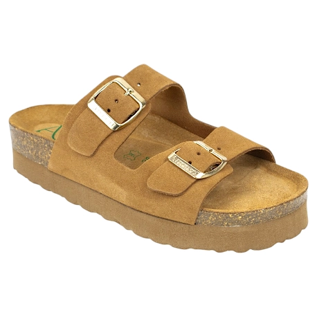 Sandalias 2 hebillas Mujer en piel - Autenti 11097