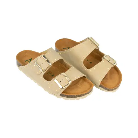 Sandalias Hebillas Bio Con Tachas Piel Autenti 13843