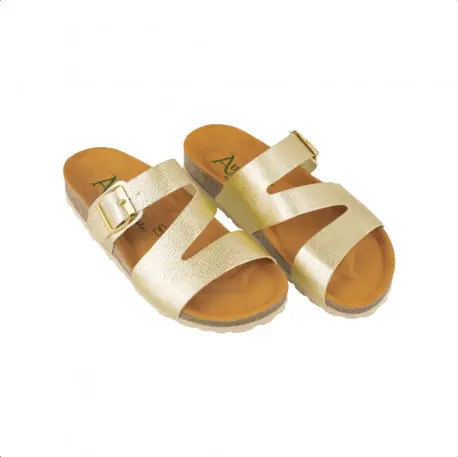 Sandalias Corcho de Mujer Amarillo Beis Dorado Marron Plata Piso Bio Corte Z Autenti 8287 3 Sandalias Corcho de Mujer Amarillo Beis Dorado Marron Plata Piso Bio Corte Z Autenti 8287 - Imagen 3