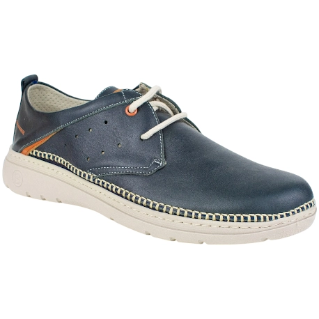 Zapatos Casuales de Piel Azul Marino para Hombre - Baerchi 1080