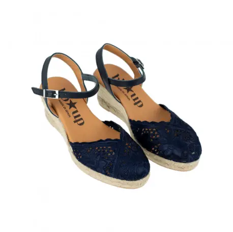 Cuñas de Esparto Para Fiestas Tela Corte V con Pulsera BB UP 301