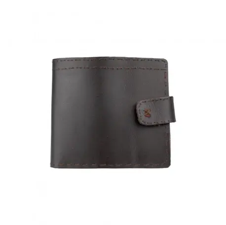Cartera de cuero artesanal para hombre - WORLD