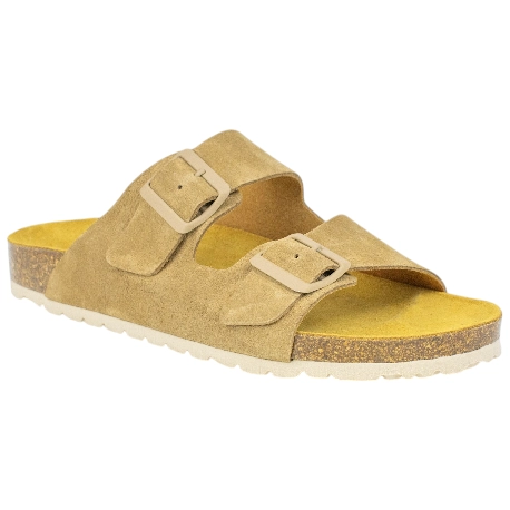 Sandalias Dos Hebillas Piel Serraje Biocomfort B-3015