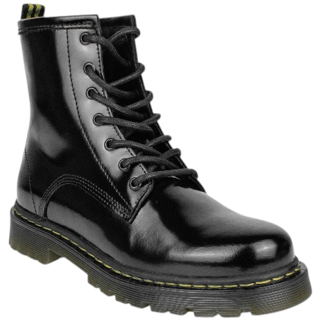 Botas Militares de Piel con Acabado Brillante - Hold 273G.016