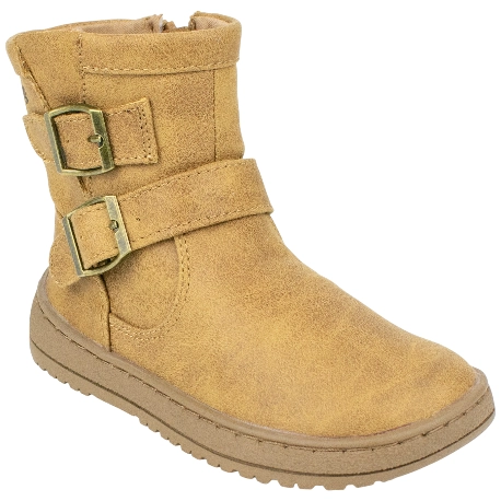 Botas Barefoot Niña Hebillas Camel Plana Mustang Free 49314