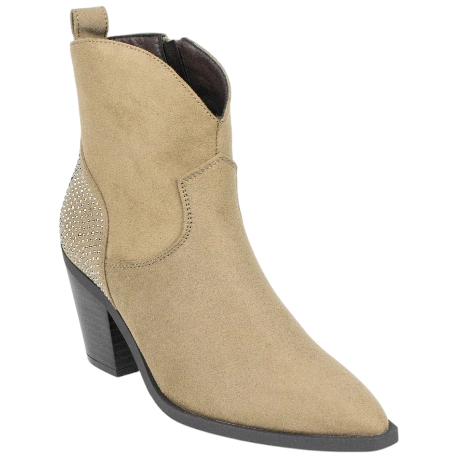 Botines Cowboy Impermeables con Tacón y Cremallera - D Angela DRB29149