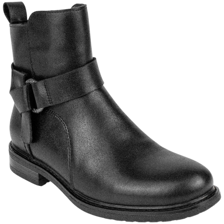 Botín Motero Negro Piel Plano Mujer Nyrex 541K548