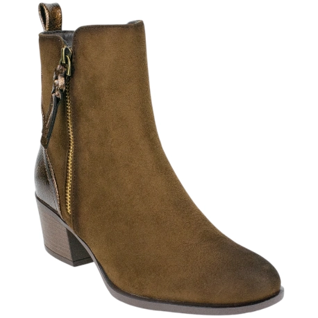 Botín Cómodo Water Repellent Tacón Ancho Medio Amarpies AZS29504