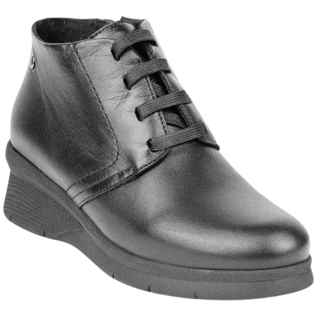 Botín Piel Cuña Media Cordón y Cremallera Kaola 7607