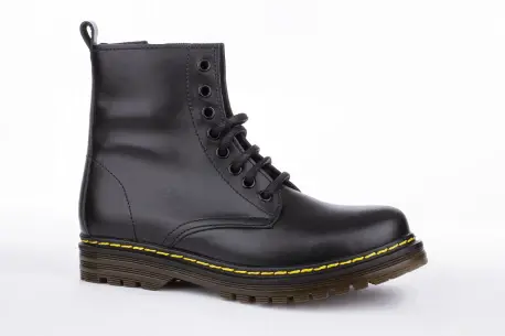 Botas Militares Mujer en Piel con Cremallera Brans 124 2 Botas Militares Mujer en Piel con Cremallera Brans 124 - Imagen 2