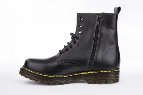 Botas Militares Mujer en Piel con Cremallera Brans 124 3 Botas Militares Mujer en Piel con Cremallera Brans 124 - Imagen 3