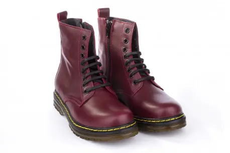 Botas Militares Mujer en Piel con Cremallera Brans 124 4 Botas Militares Mujer en Piel con Cremallera Brans 124 - Imagen 4