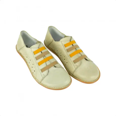 Zapato Plano Muer Verano Piel con Gomas Anchas Brans