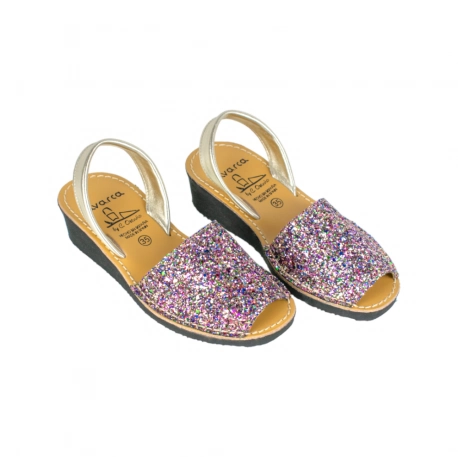 Menorquinas con Cuña y Glitter C Ortuño 1275