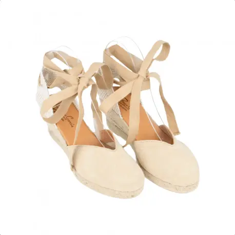 Alpargatas Mujer 5 Cuerdas Cuña Media con Lazo Corte V Carmen García 171S5