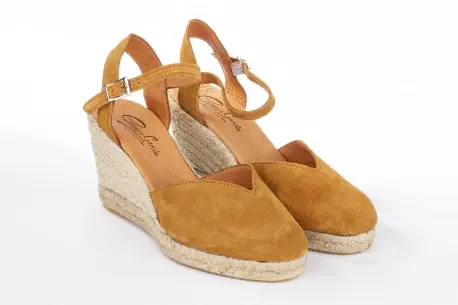 Cuñas Altas Esparto Mujer de 7 Cuerdas con Pulsera Corte V Carmen Garcia 173S7