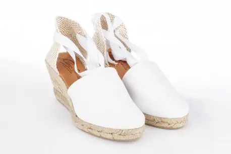 Cuñas de Esparto Mujer Valencianas Tela Carmen García 42S5