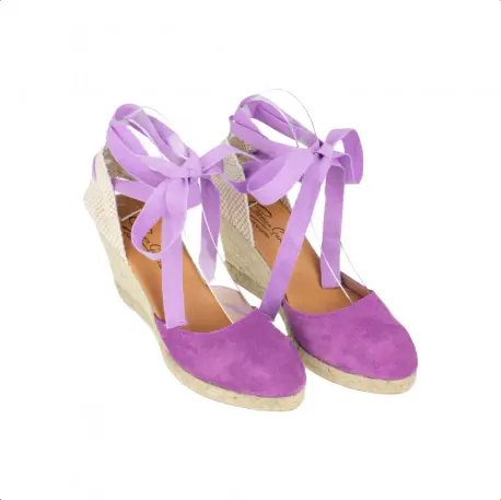 Cuña de Esparto Altas Beis Malva Marron Negro Taupe 7 Cuerdas Punta Fina Lazo Carmen Garcia 48V7