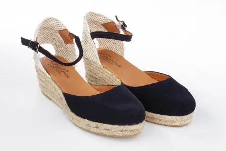 Cuñas Esparto Bajas Piel Serraje Pulsera 3 Cuerdas Carmen García 52S3