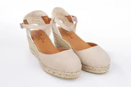 Cuñas Esparto Bajas Piel Serraje Pulsera 3 Cuerdas Carmen García 52S3