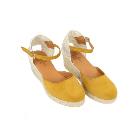 Cuñas Esparto Bajas Piel Serraje Pulsera 3 Cuerdas Carmen García 52S3