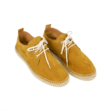 Alpargata Cordones Hombre Piel Serraje Carmen García 71S16