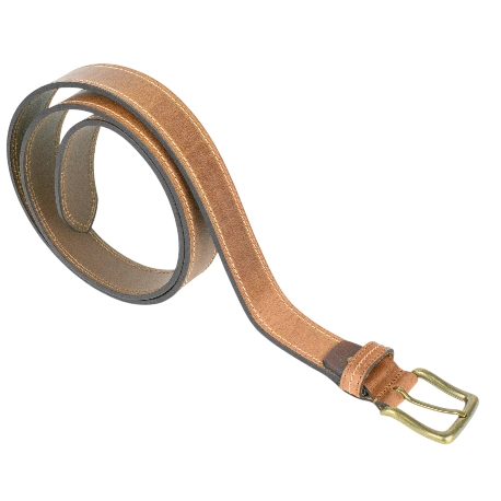 Cinturón de Piel Camel Hebilla Rústica Blesrok 787