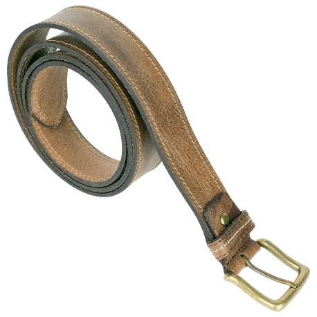 Cinturón de Piel Hombre Marrón Hebilla Rústica 786