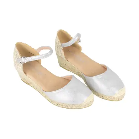 Alpargatas de Esparto con Cuña Baja y Pulsera para Mujer - Amarpies ACX26481