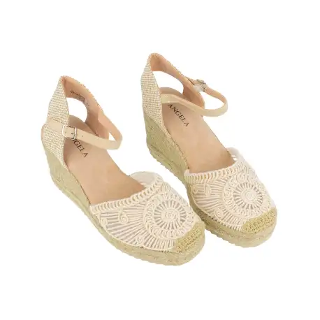 Esparteñas de cuña con plataforma y diseño de encaje Cómodas y elegantes DAngela DHA26053 4 Esparteñas de cuña con plataforma y diseño de encaje Cómodas y elegantes DAngela DHA26053 - Imagen 4