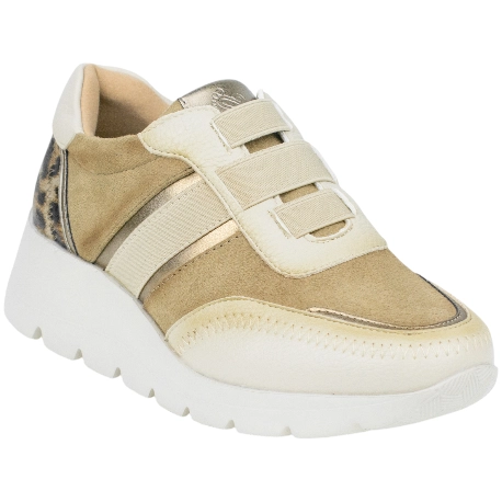 Zapatillas Urbanas Cuña Media Combinado Elásticos Amarpies AMD29417