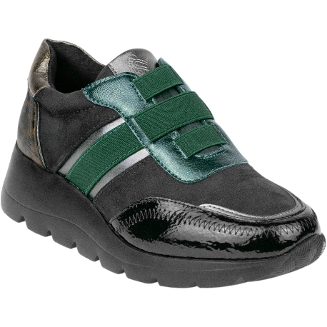 Zapatillas Urbanas Cuña Media Combinado Elásticos Amarpies AMD29417