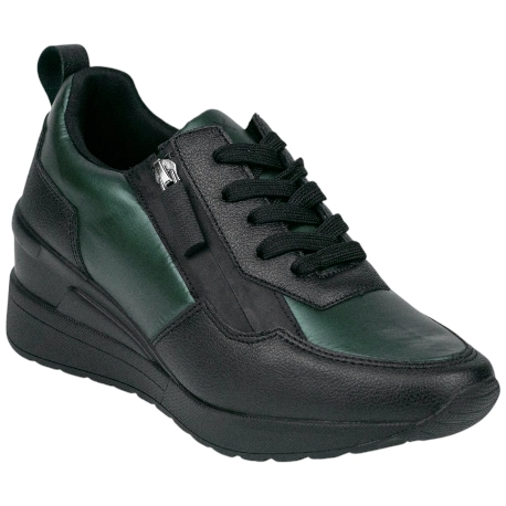 Zapatillas Casuales Cuña Media Cordón y Cremallera Lateral Nyrex 597K404