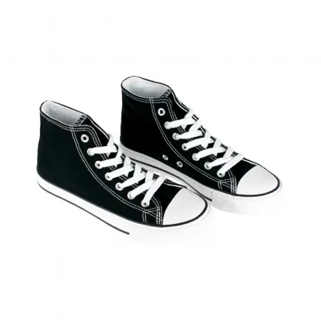 Zapatilla Lona Puntera de Goma Alta 7-A11