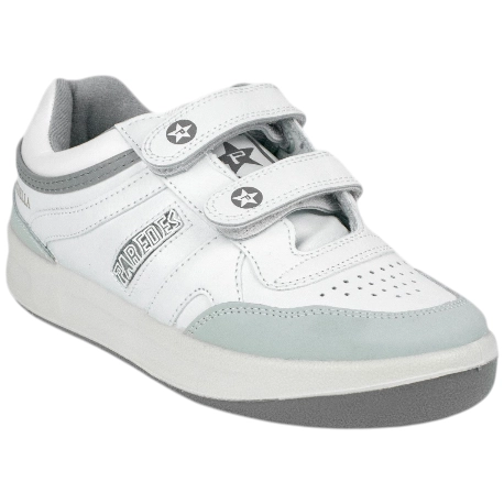 Deportivo Paredes Retro Hombre Piel Blanco Negro Velcro 101