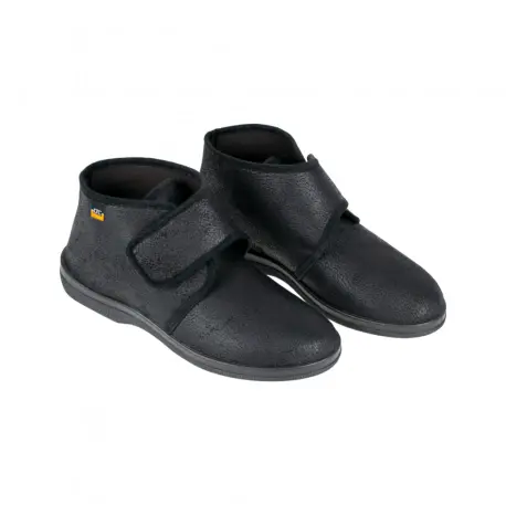 Zapatillas de Andar en Casa Hombre Invierno Abotinada Craquelada con Velcro Doctor Cutillas 21284 Talla 40