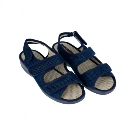 Sandalias Cómodas para Pies Delicados con Triple Ajuste de Velcro - Doctor Cutillas 21739