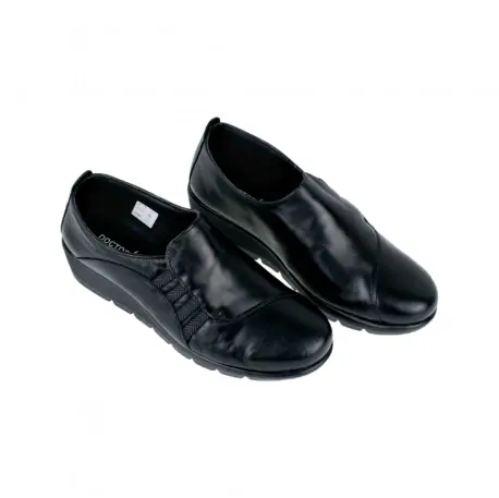 Zapato de Piel con Cuña Elasticos Laterales Doctor Cutillas 77214