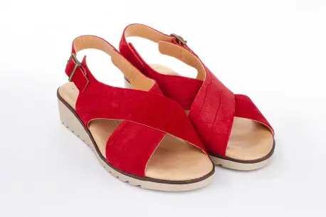 Sandalias Kaola Piel Serraje Cruzada Grabado Coco 205 Talla 36