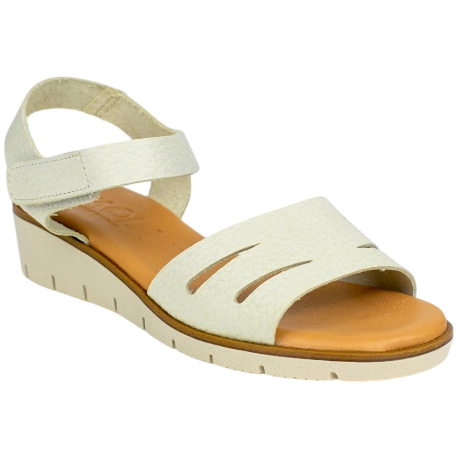 Sandalia con Cuña Baja en piel y plantilla gel - Kaola 677 1 Sandalia con Cuña Baja en piel y plantilla gel - Kaola 677