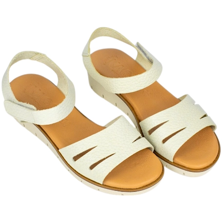 Sandalia con Cuña Baja en piel y plantilla gel - Kaola 677 3 Sandalia con Cuña Baja en piel y plantilla gel - Kaola 677 - Imagen 3