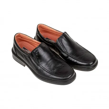 Zapato sin cordones En piel Negra para Hombre Luisetti 0102 Talla 45