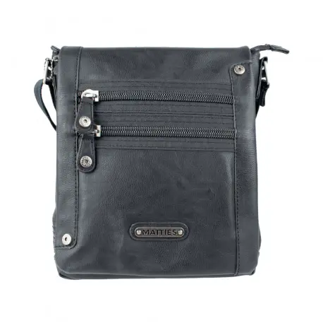 Bolso Bandolera Hombre Grande Doble Cremallera Matties 6693