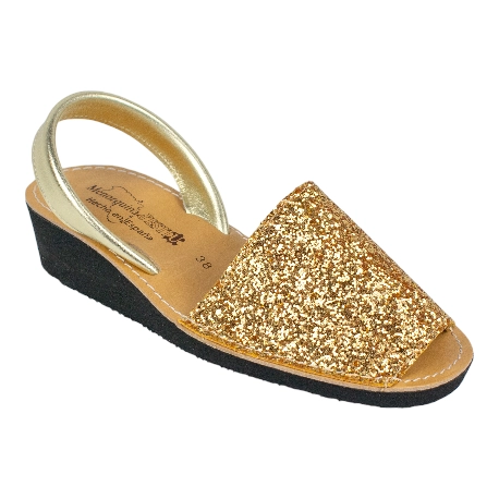 Menorquinas cuña Glitter Mujer 562